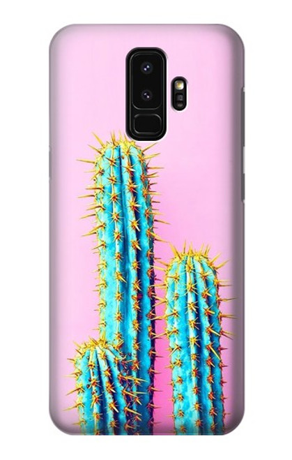 W3673 Cactus Etui Coque Housse et Flip Housse Cuir pour Samsung Galaxy S9 Plus