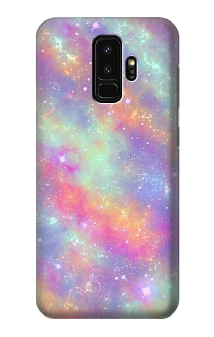 W3706 Arc-en-ciel pastel Galaxy Pink Sky Etui Coque Housse et Flip Housse Cuir pour Samsung Galaxy S9 Plus