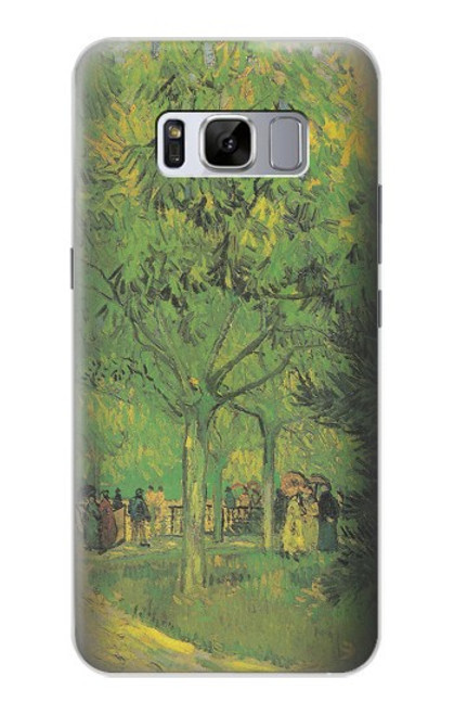 W3748 Van Gogh une ruelle dans un jardin public Etui Coque Housse et Flip Housse Cuir pour Samsung Galaxy S8