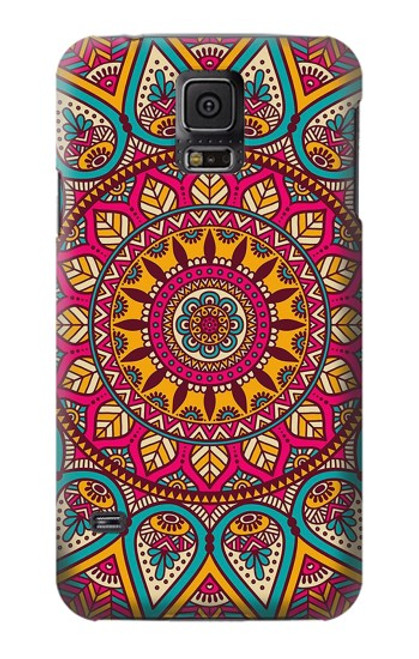 W3694 Modèle d'art hippie Etui Coque Housse et Flip Housse Cuir pour Samsung Galaxy S5