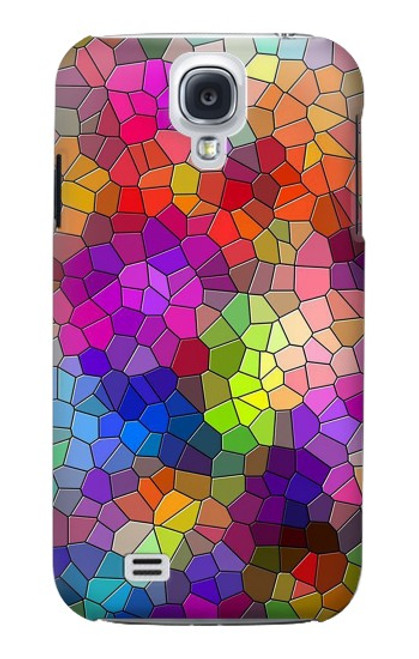 W3677 Mosaïques de briques colorées Etui Coque Housse et Flip Housse Cuir pour Samsung Galaxy S4