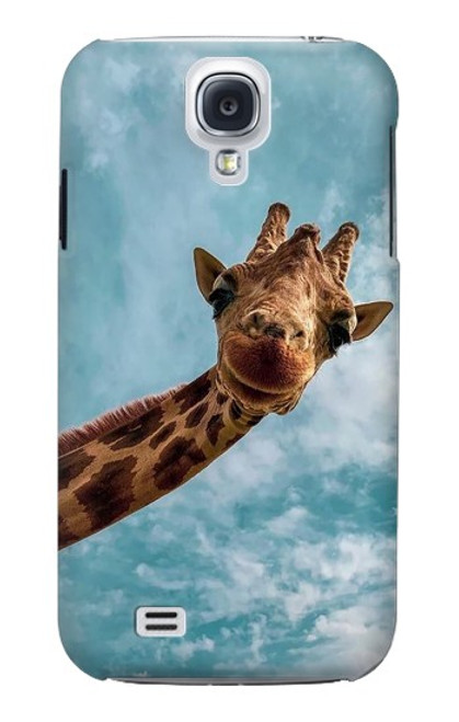 W3680 Girafe de sourire mignon Etui Coque Housse et Flip Housse Cuir pour Samsung Galaxy S4