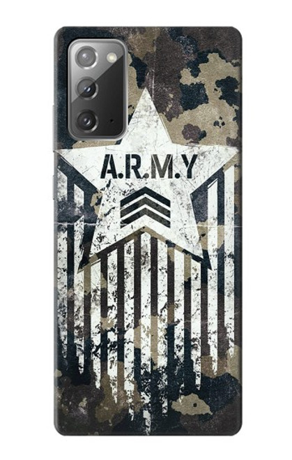 W3666 Camouflage de l'armée Etui Coque Housse et Flip Housse Cuir pour Samsung Galaxy Note 20