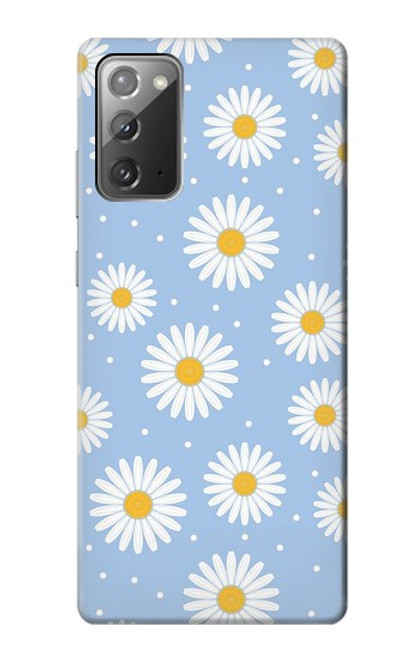 W3681 Motif de fleurs de marguerite Etui Coque Housse et Flip Housse Cuir pour Samsung Galaxy Note 20