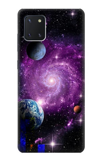 W3689 Planète spatiale Galaxy Etui Coque Housse et Flip Housse Cuir pour Samsung Galaxy Note10 Lite
