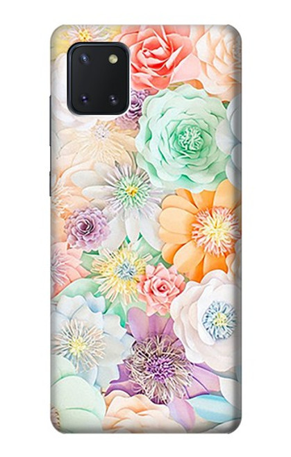 W3705 Fleur florale pastel Etui Coque Housse et Flip Housse Cuir pour Samsung Galaxy Note10 Lite