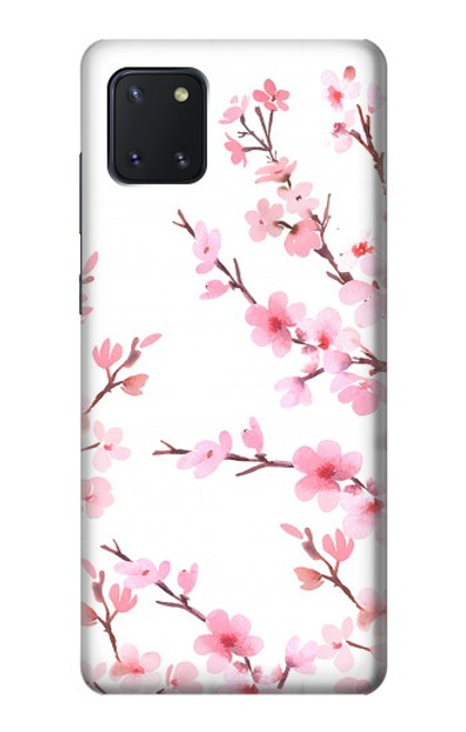 W3707 Fleur de cerisier rose fleur de printemps Etui Coque Housse et Flip Housse Cuir pour Samsung Galaxy Note10 Lite