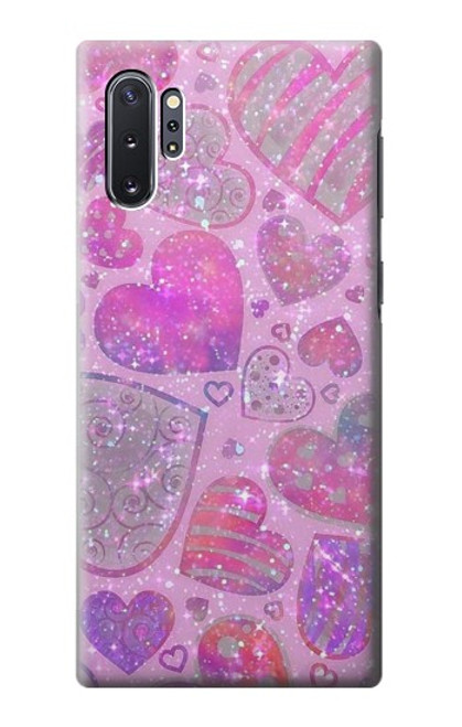 W3710 Coeur d'amour rose Etui Coque Housse et Flip Housse Cuir pour Samsung Galaxy Note 10 Plus