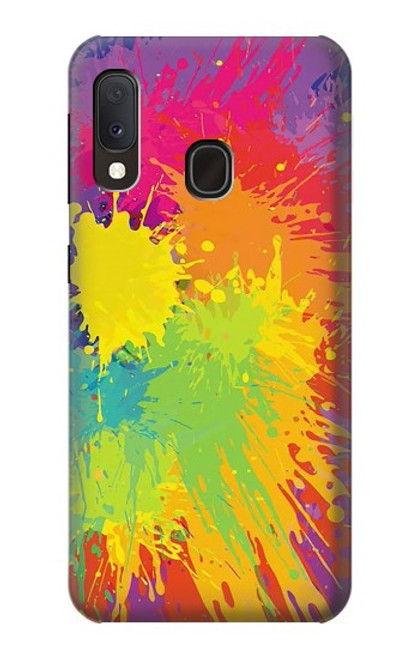 W3675 Tâche de couleur Etui Coque Housse et Flip Housse Cuir pour Samsung Galaxy A20e