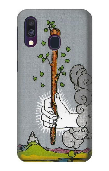 W3723 Carte de tarot l'âge des baguettes Etui Coque Housse et Flip Housse Cuir pour Samsung Galaxy A40