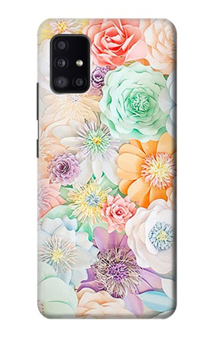 W3705 Fleur florale pastel Etui Coque Housse et Flip Housse Cuir pour Samsung Galaxy A41