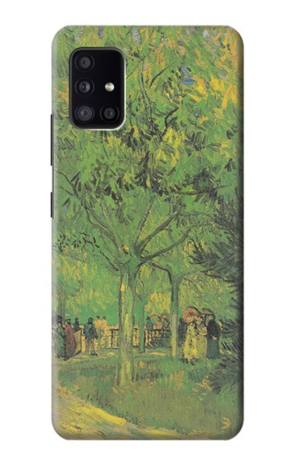 W3748 Van Gogh une ruelle dans un jardin public Etui Coque Housse et Flip Housse Cuir pour Samsung Galaxy A41