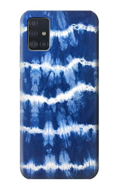 W3671 Tie Dye bleu Etui Coque Housse et Flip Housse Cuir pour Samsung Galaxy A51 5G