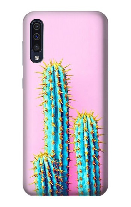 W3673 Cactus Etui Coque Housse et Flip Housse Cuir pour Samsung Galaxy A70