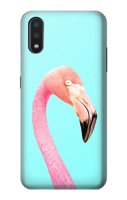 W3708 Flamant rose Etui Coque Housse et Flip Housse Cuir pour Samsung Galaxy A01