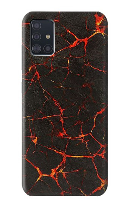 W3696 Magma de lave Etui Coque Housse et Flip Housse Cuir pour Samsung Galaxy A51