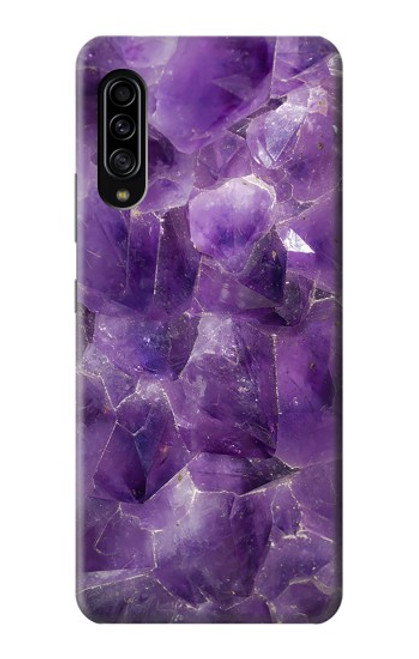 W3713 Graphique violet améthyste à quartz imprimé Etui Coque Housse et Flip Housse Cuir pour Samsung Galaxy A90 5G