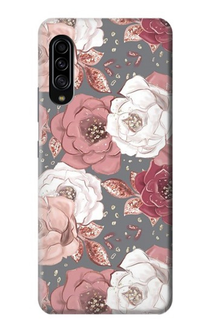 W3716 Motif floral rose Etui Coque Housse et Flip Housse Cuir pour Samsung Galaxy A90 5G