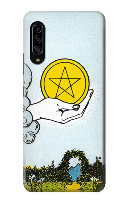 W3722 Carte de tarot Pièces de l'As des Pentacles Etui Coque Housse et Flip Housse Cuir pour Samsung Galaxy A90 5G