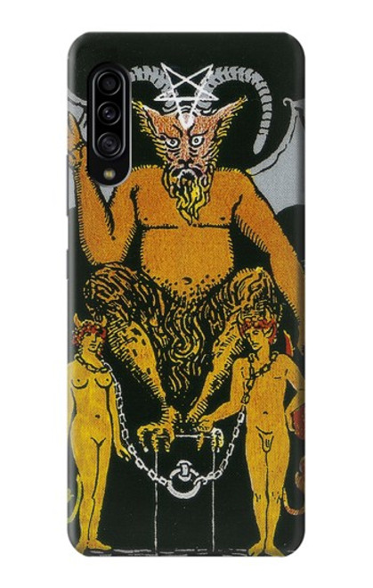 W3740 Carte de tarot le diable Etui Coque Housse et Flip Housse Cuir pour Samsung Galaxy A90 5G