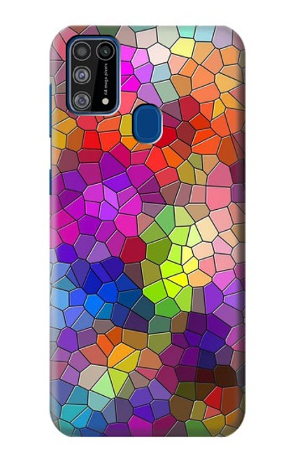 W3677 Mosaïques de briques colorées Etui Coque Housse et Flip Housse Cuir pour Samsung Galaxy M31