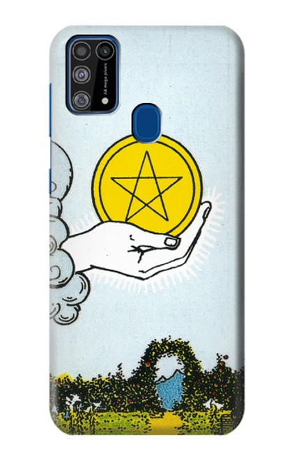 W3722 Carte de tarot Pièces de l'As des Pentacles Etui Coque Housse et Flip Housse Cuir pour Samsung Galaxy M31