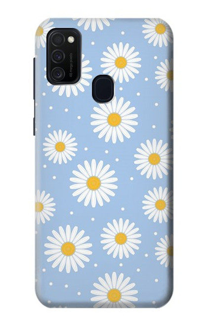 W3681 Motif de fleurs de marguerite Etui Coque Housse et Flip Housse Cuir pour Samsung Galaxy M21