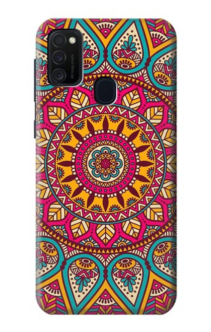 W3694 Modèle d'art hippie Etui Coque Housse et Flip Housse Cuir pour Samsung Galaxy M21