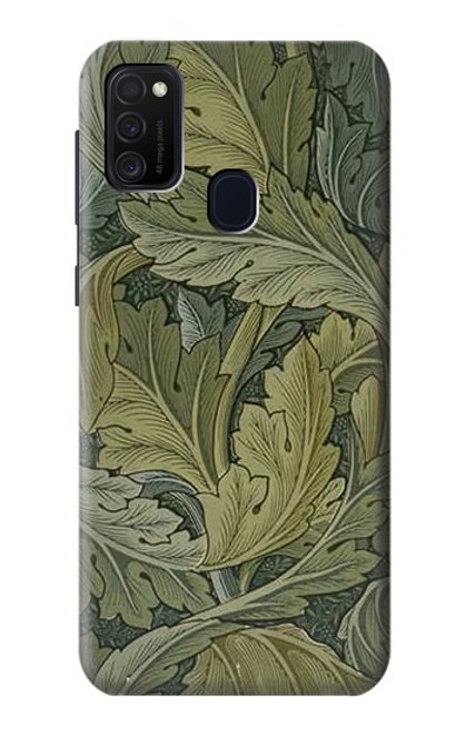 W3790 William Morris Acanthus Leaves Etui Coque Housse et Flip Housse Cuir pour Samsung Galaxy M21