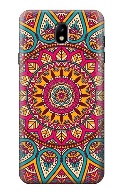 W3694 Modèle d'art hippie Etui Coque Housse et Flip Housse Cuir pour Samsung Galaxy J7 (2018), J7 Aero, J7 Top, J7 Aura, J7 Crown, J7 Refine, J7 Eon, J7 V 2nd Gen, J7 Star