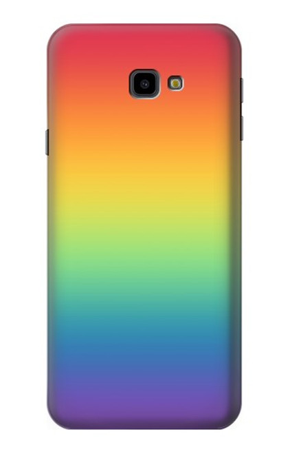 W3698 Drapeau de fierté LGBT Etui Coque Housse et Flip Housse Cuir pour Samsung Galaxy J4+ (2018), J4 Plus (2018)