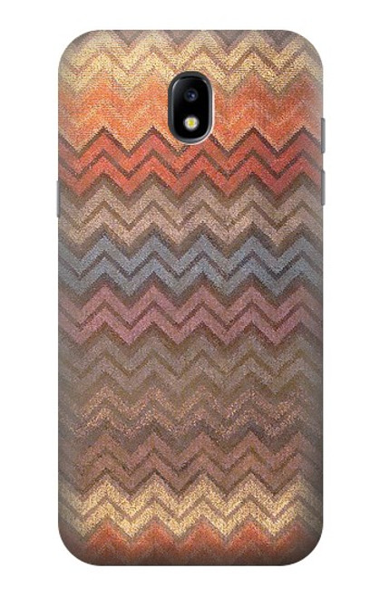 W3752 Motif de tissu en zigzag imprimé graphique Etui Coque Housse et Flip Housse Cuir pour Samsung Galaxy J5 (2017) EU Version