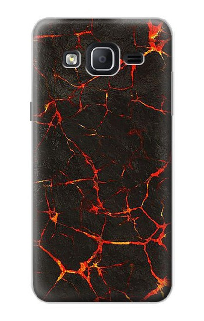 W3696 Magma de lave Etui Coque Housse et Flip Housse Cuir pour Samsung Galaxy On5