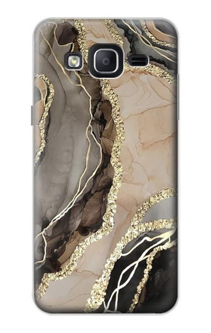 W3700 Imprimé graphique or marbré Etui Coque Housse et Flip Housse Cuir pour Samsung Galaxy On5