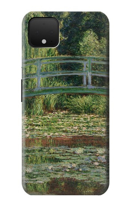 W3674 Claude Monet La passerelle japonaise et la piscine de nénuphars Etui Coque Housse et Flip Housse Cuir pour Google Pixel 4