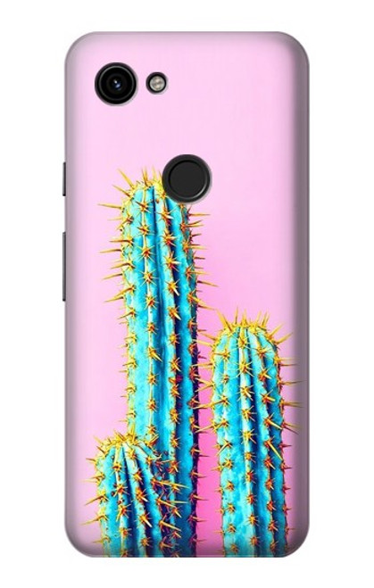 W3673 Cactus Etui Coque Housse et Flip Housse Cuir pour Google Pixel 3a