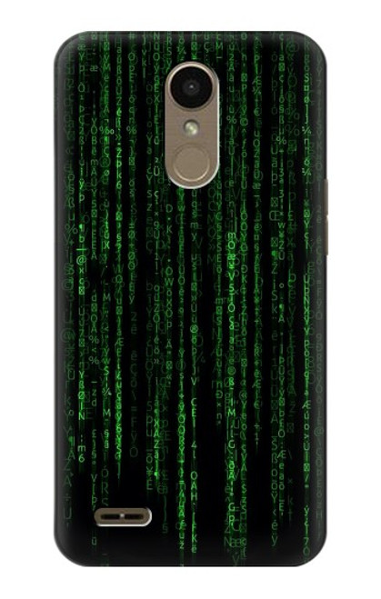 W3668 Code binaire Etui Coque Housse et Flip Housse Cuir pour LG K10 (2018), LG K30