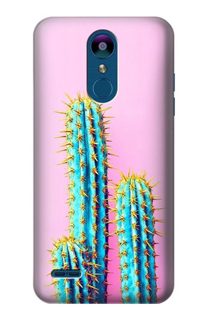 W3673 Cactus Etui Coque Housse et Flip Housse Cuir pour LG K8 (2018)