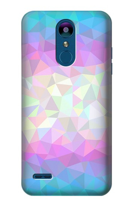 W3747 Polygone de drapeau trans Etui Coque Housse et Flip Housse Cuir pour LG K8 (2018)