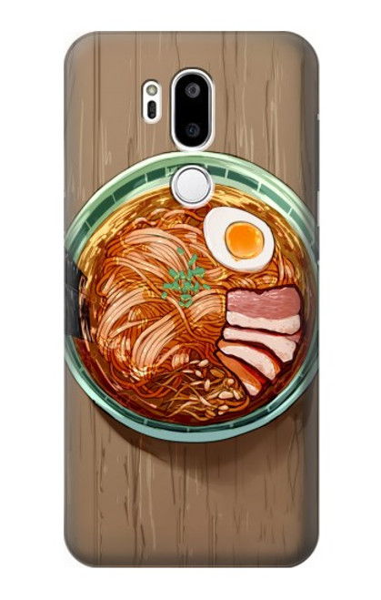 W3756 Nouilles ramen Etui Coque Housse et Flip Housse Cuir pour LG G7 ThinQ