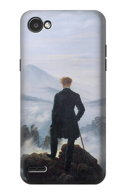 W3789 Wanderer above the Sea of Fog Etui Coque Housse et Flip Housse Cuir pour LG Q6