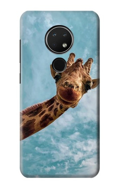 W3680 Girafe de sourire mignon Etui Coque Housse et Flip Housse Cuir pour Nokia 6.2