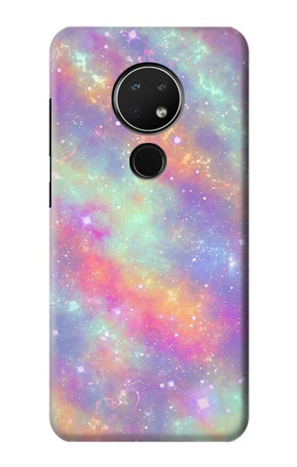 W3706 Arc-en-ciel pastel Galaxy Pink Sky Etui Coque Housse et Flip Housse Cuir pour Nokia 6.2