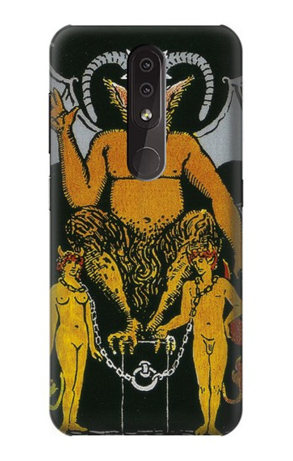 W3740 Carte de tarot le diable Etui Coque Housse et Flip Housse Cuir pour Nokia 4.2