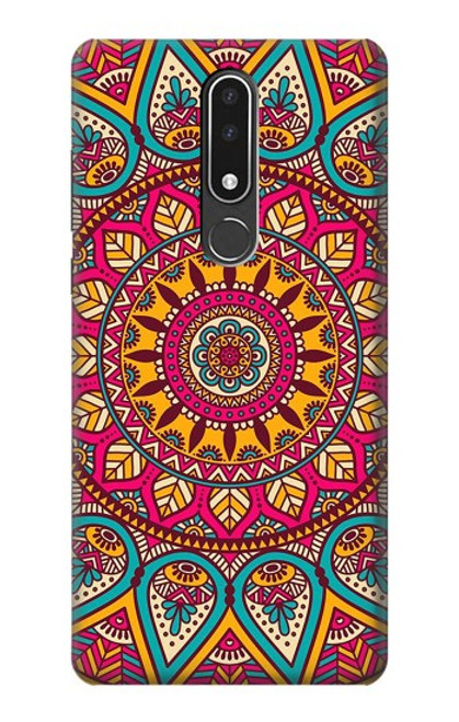 W3694 Modèle d'art hippie Etui Coque Housse et Flip Housse Cuir pour Nokia 3.1 plus