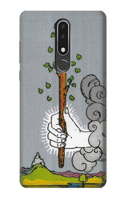 W3723 Carte de tarot l'âge des baguettes Etui Coque Housse et Flip Housse Cuir pour Nokia 3.1 plus