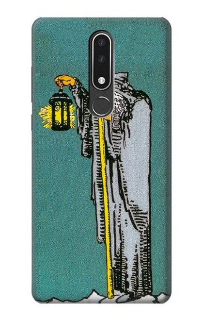 W3741 Carte de tarot l'ermite Etui Coque Housse et Flip Housse Cuir pour Nokia 3.1 plus