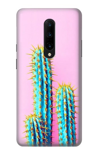 W3673 Cactus Etui Coque Housse et Flip Housse Cuir pour OnePlus 7 Pro