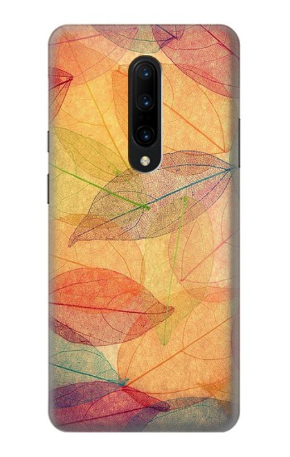 W3686 Automne Feuille Automne Etui Coque Housse et Flip Housse Cuir pour OnePlus 7 Pro