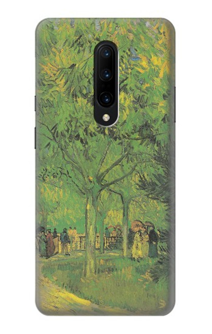 W3748 Van Gogh une ruelle dans un jardin public Etui Coque Housse et Flip Housse Cuir pour OnePlus 7 Pro